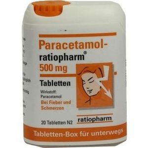 PARACETAMOL-ratiopharm 500 mg Tabletten Box